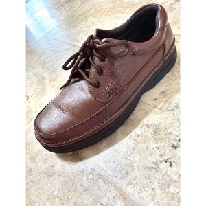 Nunn Bush Mens 10W Comfort Gel Brown Leather Lace Up Oxford Shoes
